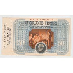 Bon de solidarité - 50 Francs Pétain - avec souche - N°287.890 - SUP+