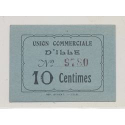 Billet carton 10 centimes Union commerciale d'ille - TTB+