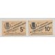 Lot 2 Billets carton - L'isle en jourdain et canton - 5 et 10 centimes - SUP