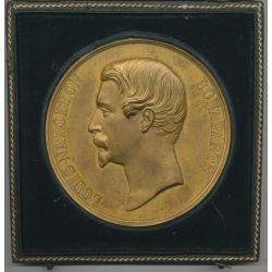 Louis napoléon Bonaparte - Président de la république - 1852 -  à Sir Anthony Perrier - bronze - 78mm - TTB+