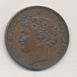 Concours de 5 Francs - essai de Barre - 1845 ( 1848 ) - bronze - TTB