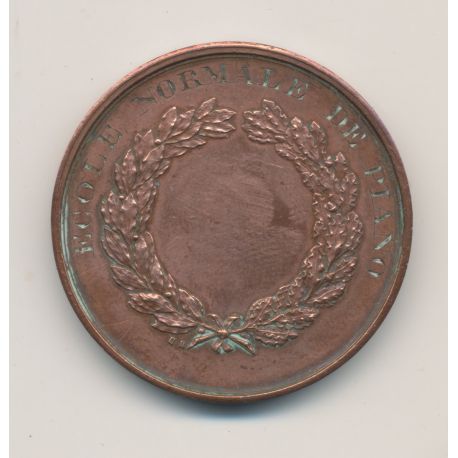Médaille - École normale de piano - gravé 1886 - bronze 34mm - TTB