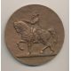 Médaille - Napoléon à cheval - École militaire St Cyr - bronze - 80mm - TTB+
