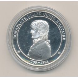 Médaille - Bonaparte - grand génie militaire - argent - 34mm - SPL