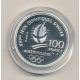 100 Francs - JO Albertville 1992 - Ski acrobatique 1990 - avec écrin et certificat - argent BE - FDC