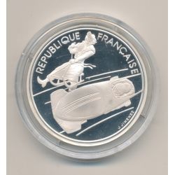 100 Francs - JO Albertville 1992 - Bobsleigh 1990 - avec écrin et certificat - argent BE - FDC