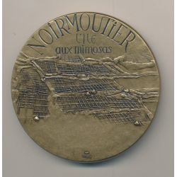 Médaille - Noirmoutier - L'ile aux mimosas - graveur Dauphin - bronze - 72mm - SPL+