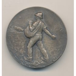 Médaille - Syndicat de culture mécanique - Évreux - bronze argenté - 40mm - TTB