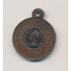 Médaille - Exemple aux tyrans 1848 - République Française - cuivre - 20mm - SUP