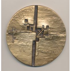 Médaille - Crépeau l'humaniste - sculpture - La Rochelle - bronze 80mm - SPL