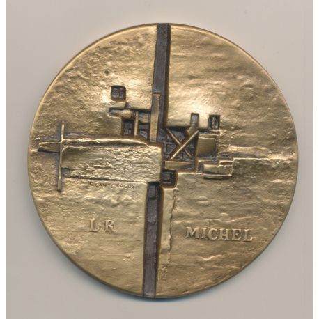 Médaille - Crépeau l'humaniste - sculpture - La Rochelle - bronze 80mm - SPL