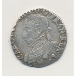 Henri III ( au nom Charles IX ) - Teston buste barbu - 1575 M Toulouse - argent - TB+