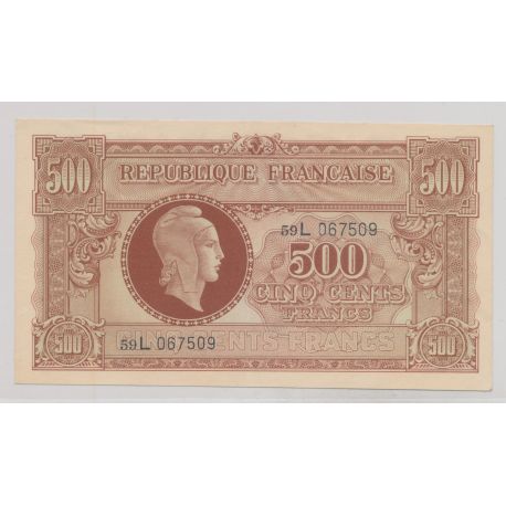 500 Francs Marianne - 1945 - Série L - TTB+