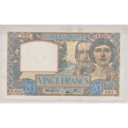 20 Francs Science et travail - 20.02.1941 - K.3041 - TTB+