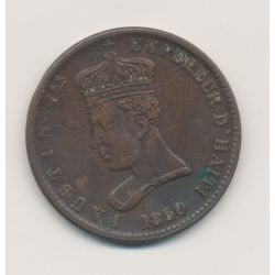 Haiti - 6 centimes un quart - 1850 - Faustin 1er - cuivre - TB