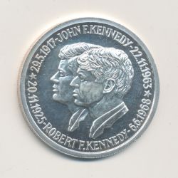 Médaille - John et Robert Kennedy - argent 14g - 36mm - SPL+