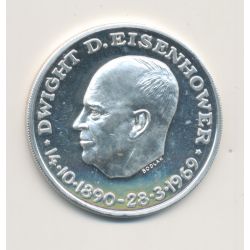 Médaille - Eisenhower - argent 14g - 36mm - SPL+