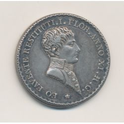 Jeton - Agents de change Lyon 1803 - refrappe - Bonaparte 1er consul - argent 19,50g - TTB+