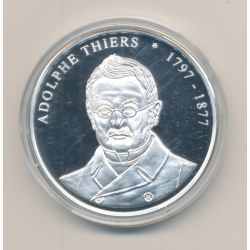 Médaille - Adolphe Thiers - Président de la République - argent 20g - 40mm