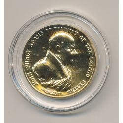 Médaille - John quincy adams - Président des États-Unis - bronze doré - 33,5mm - FDC