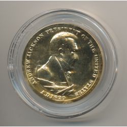 Médaille - Andrew Jackson - Président des États-Unis - bronze doré - 33,5mm - FDC