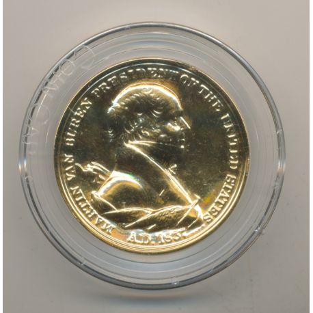 Médaille - Martin van buren - Président des États-Unis - bronze doré - 33,5mm - FDC