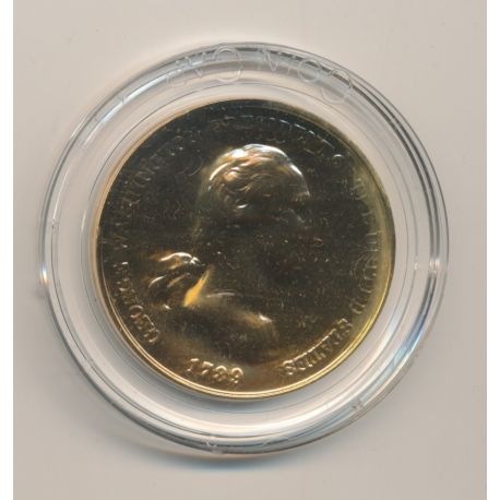 Médaille - George washington - Président des États-Unis - bronze doré - 33,5mm - FDC