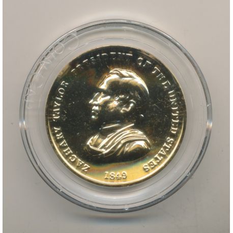 Médaille - Zachary Taylor - Président des États-Unis - bronze doré - 33,5mm - FDC