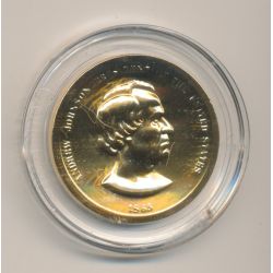 Médaille - Andrew Johnson - Président des États-Unis - bronze doré - 33,5mm - FDC