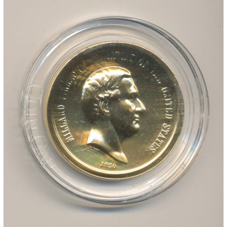 Médaille - Millard Fillmore - Président des États-Unis - bronze doré - 33,5mm - FDC