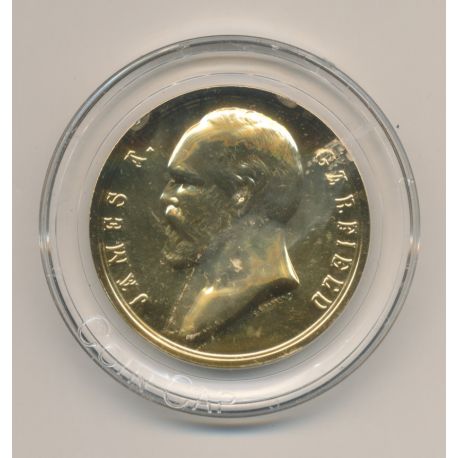 Médaille - James K Garfield - Président des États-Unis - bronze doré - 33,5mm - FDC