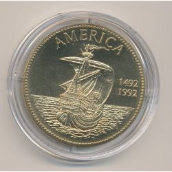 Médaille - America 1492-1992 - 500e anniversaire découverte du nouveau monde - bronze