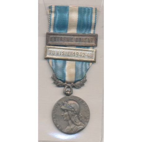 Médaille coloniale - avec agrafe Tunisie 1942-43 et Extreme orient