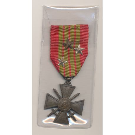 Médaille - Croix de guerre 1939-1940 - 3 étoiles - ordonnance