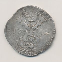 Pays-Bas Espagnol - Patagon - 1633 Tournai - Philippe IV - argent - TB
