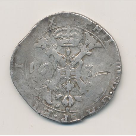 Pays-Bas Espagnol - Patagon - 1633 Tournai - Philippe IV - argent - TB