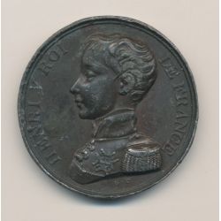 Module de 5 Francs - Henri V - 2 aout 1830 - étain