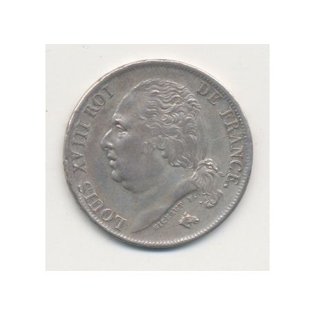 Louis XVIII - 1 Franc - 1824 W Lille