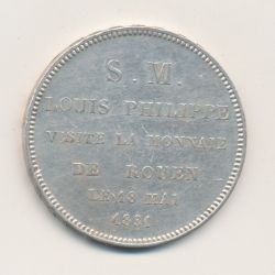 Monnaie de visite - Module 5 francs - Louis philippe - 1831 - argent