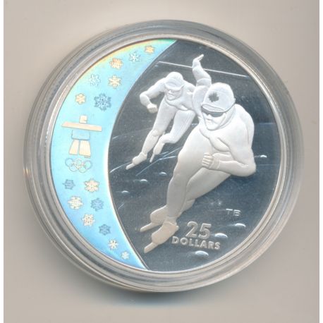 Canada - 25 Dollars 2009 - JO Vancouver 2010 - patinage de vitesse - argent 27,78g hologramme - Neuf