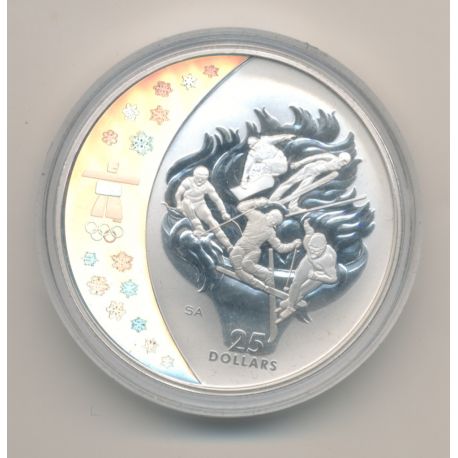 Canada - 25 Dollars 2009 - JO Vancouver 2010 - différents sports - argent 27,78g hologramme - Neuf