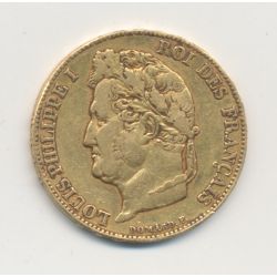 Louis philippe I - 20 Francs Or - 1842 W Lille - TB+
