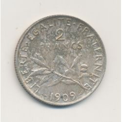 2 Francs Semeuse - 1909 - argent - TTB+