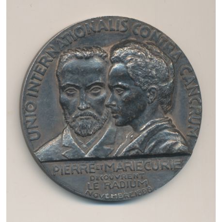 Médaille - Récompense Pierre et Marie Curie - bronze argenté - 49,5mm