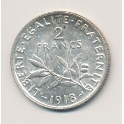 2 Francs Semeuse - 1918 - argent