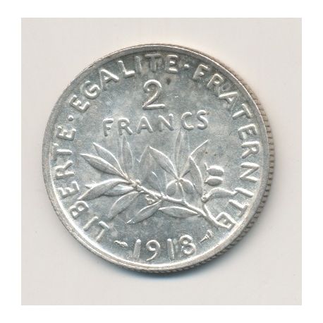 2 Francs Semeuse - 1918 - argent