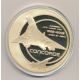 Médaille Concorde - Dernier vol New-yorkais Paris - cuivre doré et colorisé - 70mm