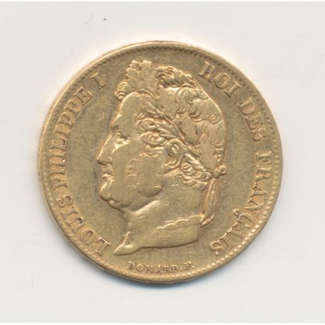 Louis philippe I - 20 Francs Or - 1840 A Paris - Tête laurée - TB+/TTB