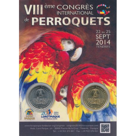 Dept67 - Coffret Loro Parque 2014 - Encart VIIIe Congrès de Perroquets - 2014 Ténérife