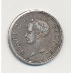 1/2 Franc Henri V - 1833 - buste juvénile - TTB